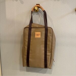 Jon Hart | Khaki Insulated Tote w/ Sherpa Bottle Sleeves champagne tote wine bag